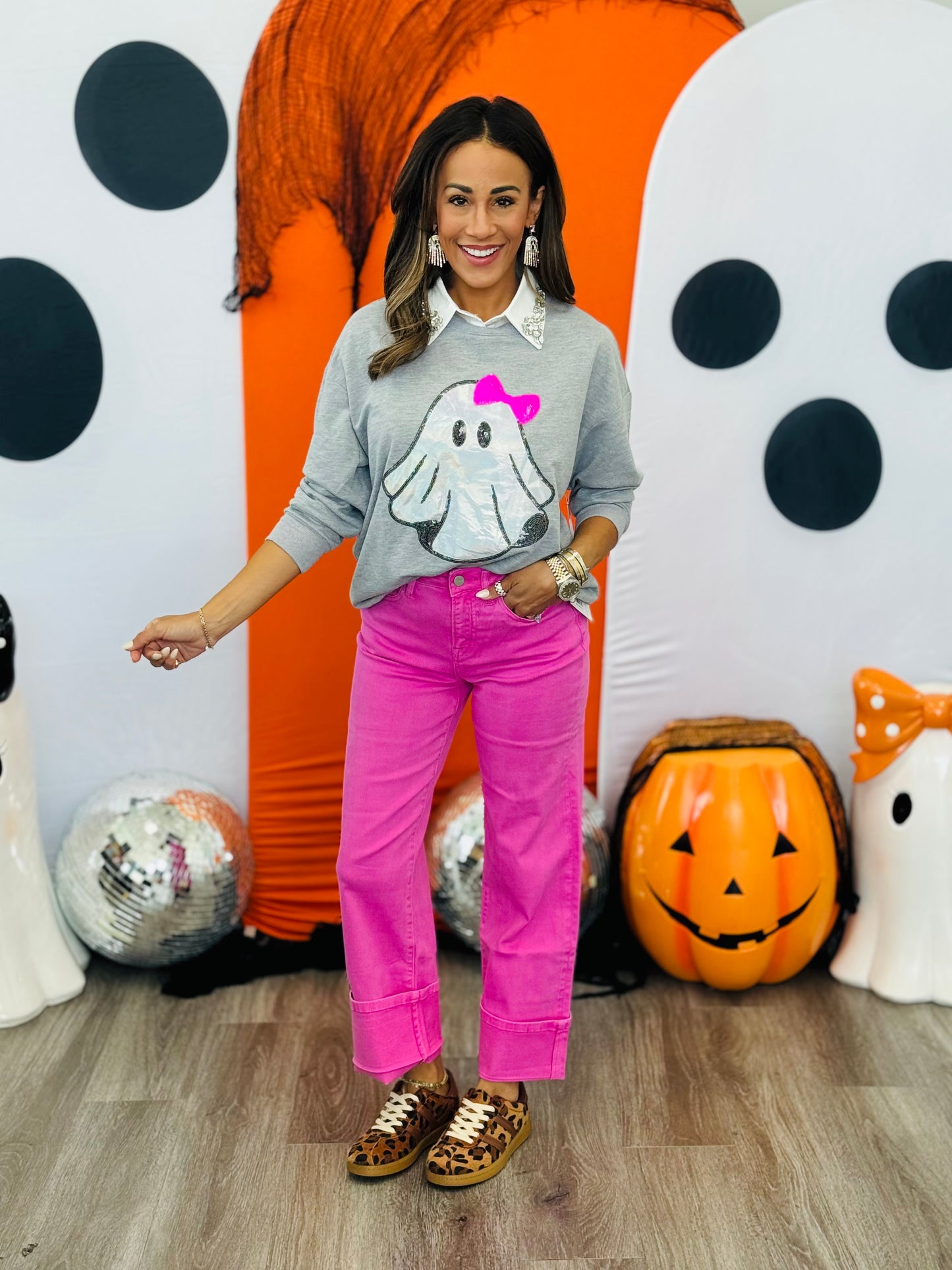 Brilliant Rose High Rise Wide Leg Jeans (Reg & Plus)