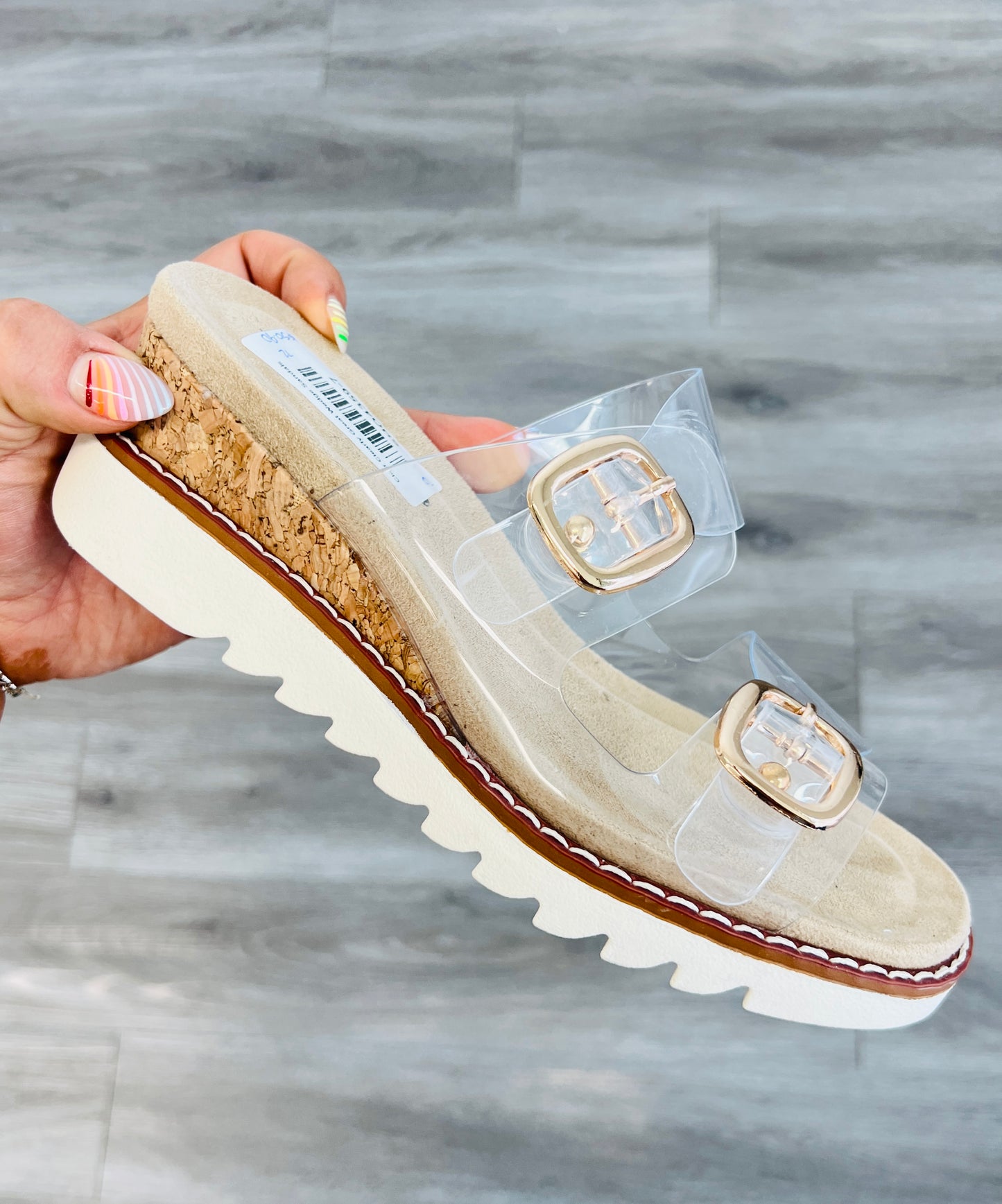 Clear Clearly Great Wedge Sandals