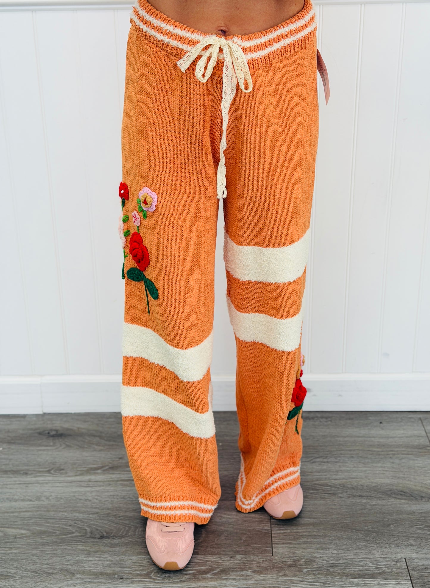Orange Multi Contrast Stripe Wide Leg Pants (Reg.)