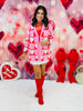 Pink/Red Checkered Heart Cardigan (Reg.)