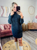 Black High Neck Mini Sweater Dress (Reg.)