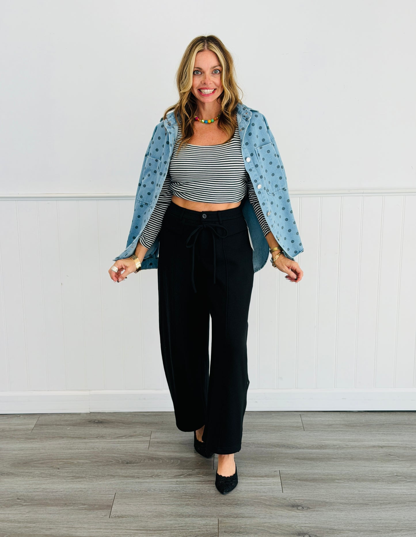 Denim Zip Up Bomber Jacket (Reg & Plus)