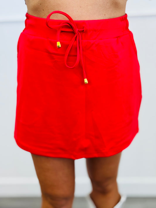 Solid Red Everyday Skort (Reg & Plus)