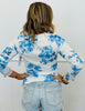 Blue Floral Double Layered Top (Reg & Plus)
