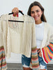 Contrast Stripes Sweater Cardigan (Reg.)-2 Colors