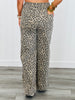 Camel Animal Print Washed Twill Pants (Reg & Plus)