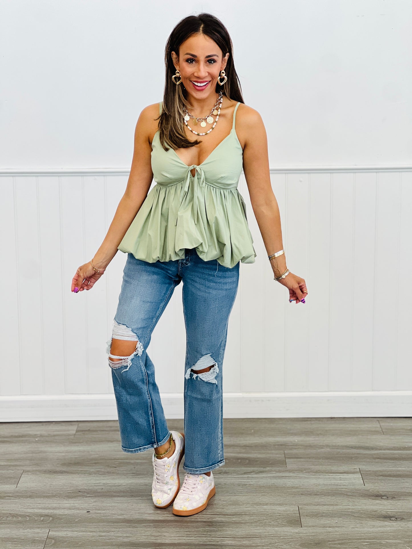 Amelia Brooke Tummy Control High Rise Cropped Straight Jeans (Reg. and Plus)