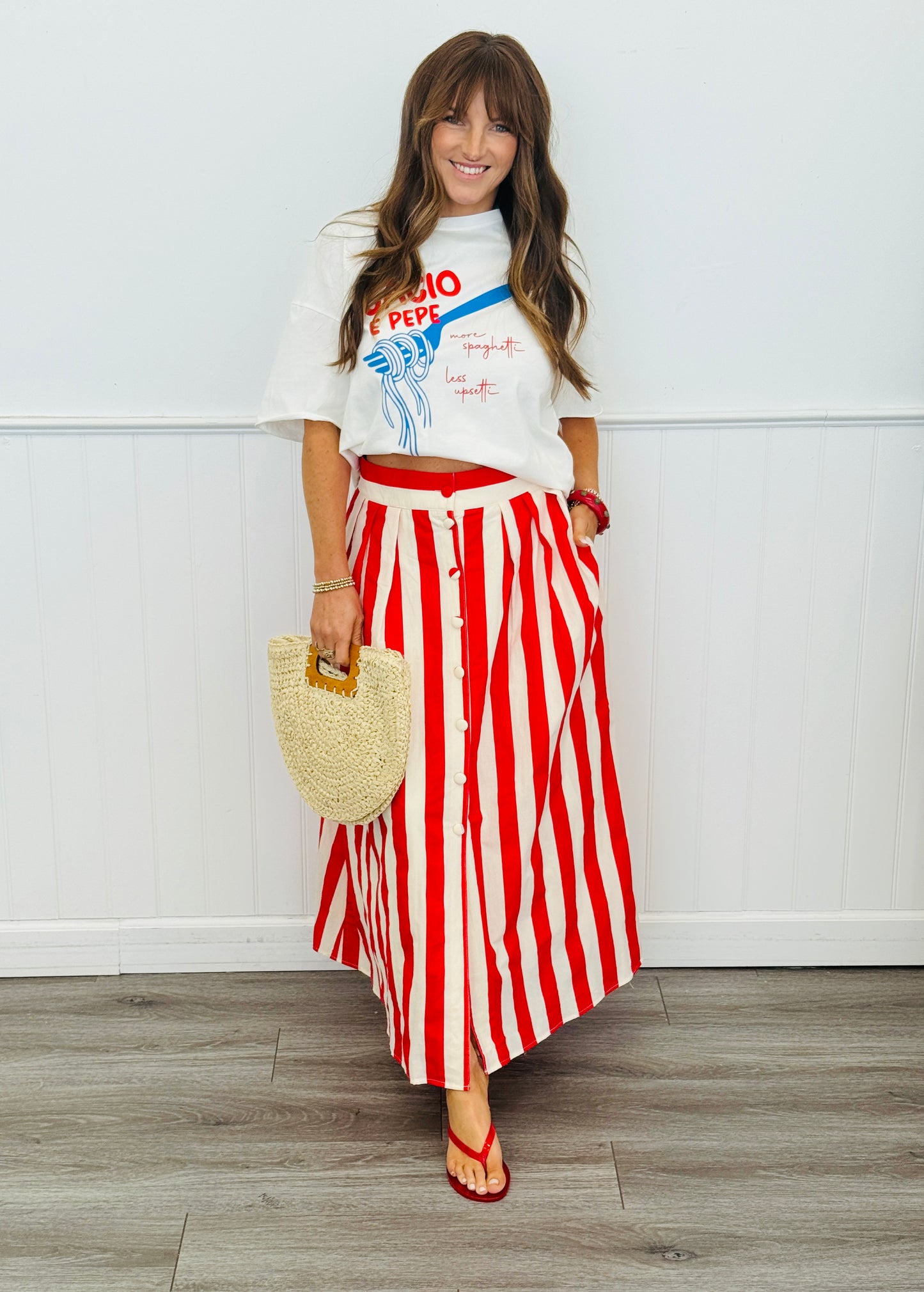 White More Spaghetti Less Upsetti Graphic Tee (Reg. & Plus)