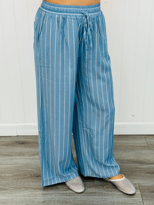Sky High Waist Striped Palazzo Pants (Reg.)