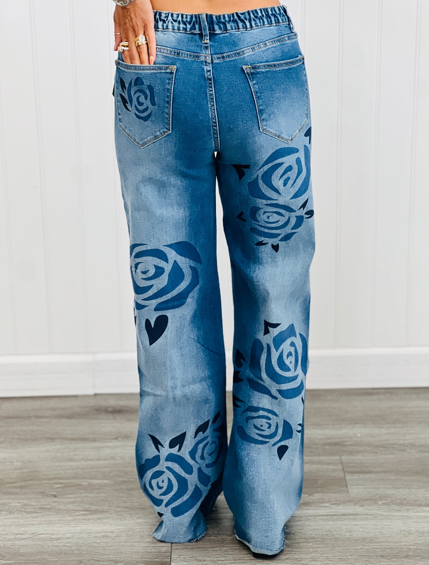 Oli & Hali Washed Rose Medium Denim Jeans (Reg.)