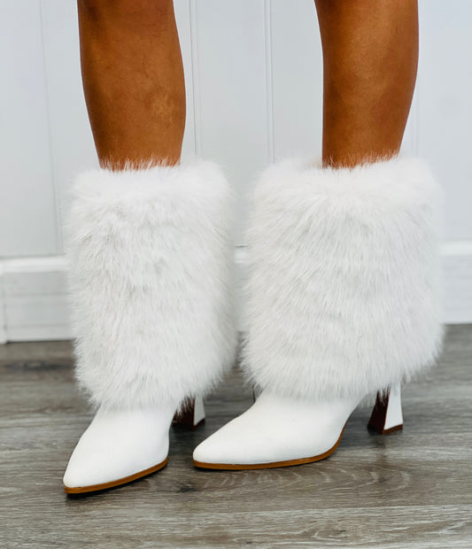 White FurEver Young Boots