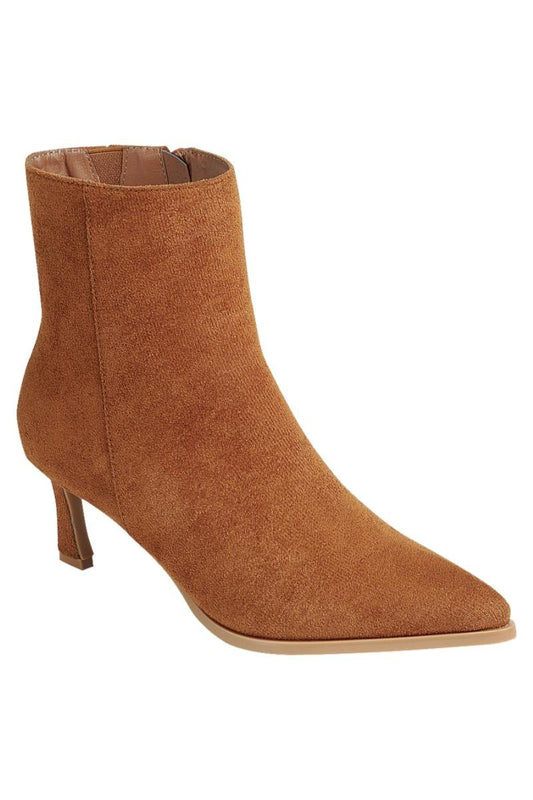 Tan Sleek Simplicity Ankle Boots