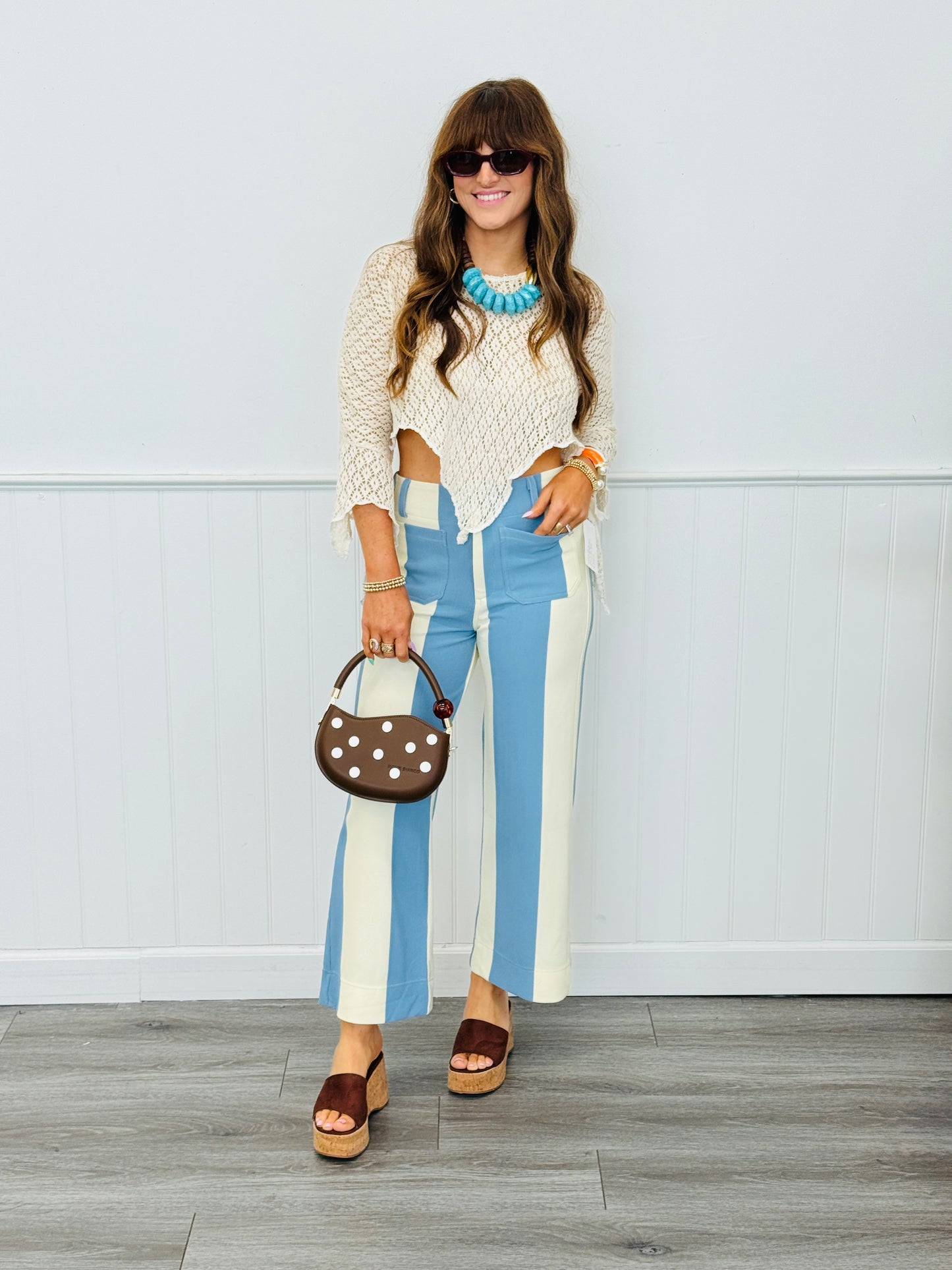 POL Cream Asymmetric Action Top (One Size)