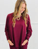 Burgundy Long Sleeve Top & Jogger Set (Reg. and Plus)