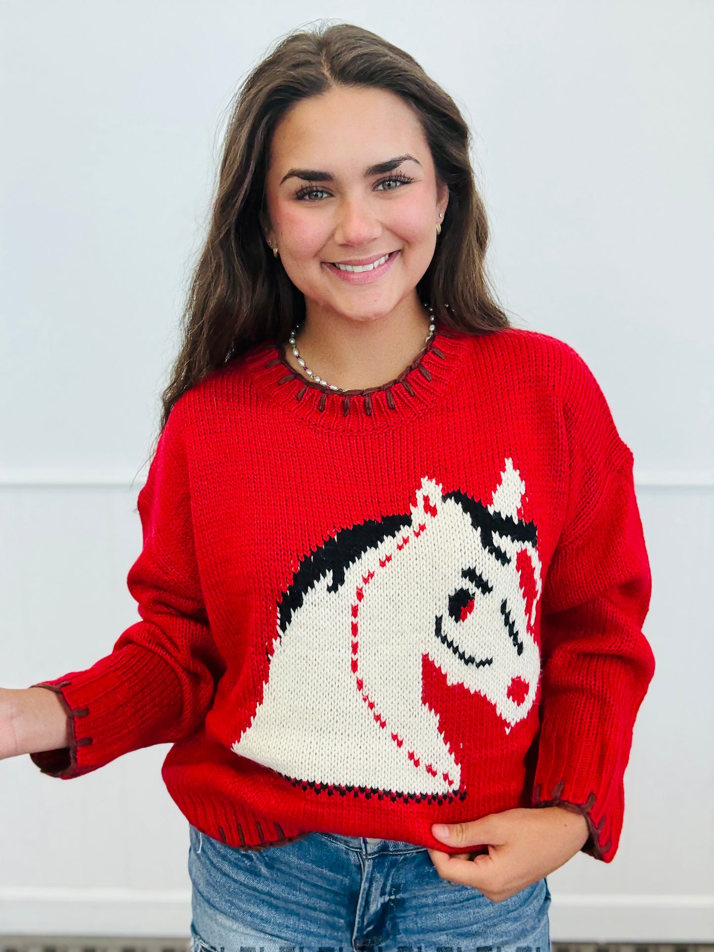 Cherry See You Cowboy Sweater Top (Reg.)