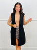 Faux Suede Longline Belted Vest (Reg & Plus)-3 Colors