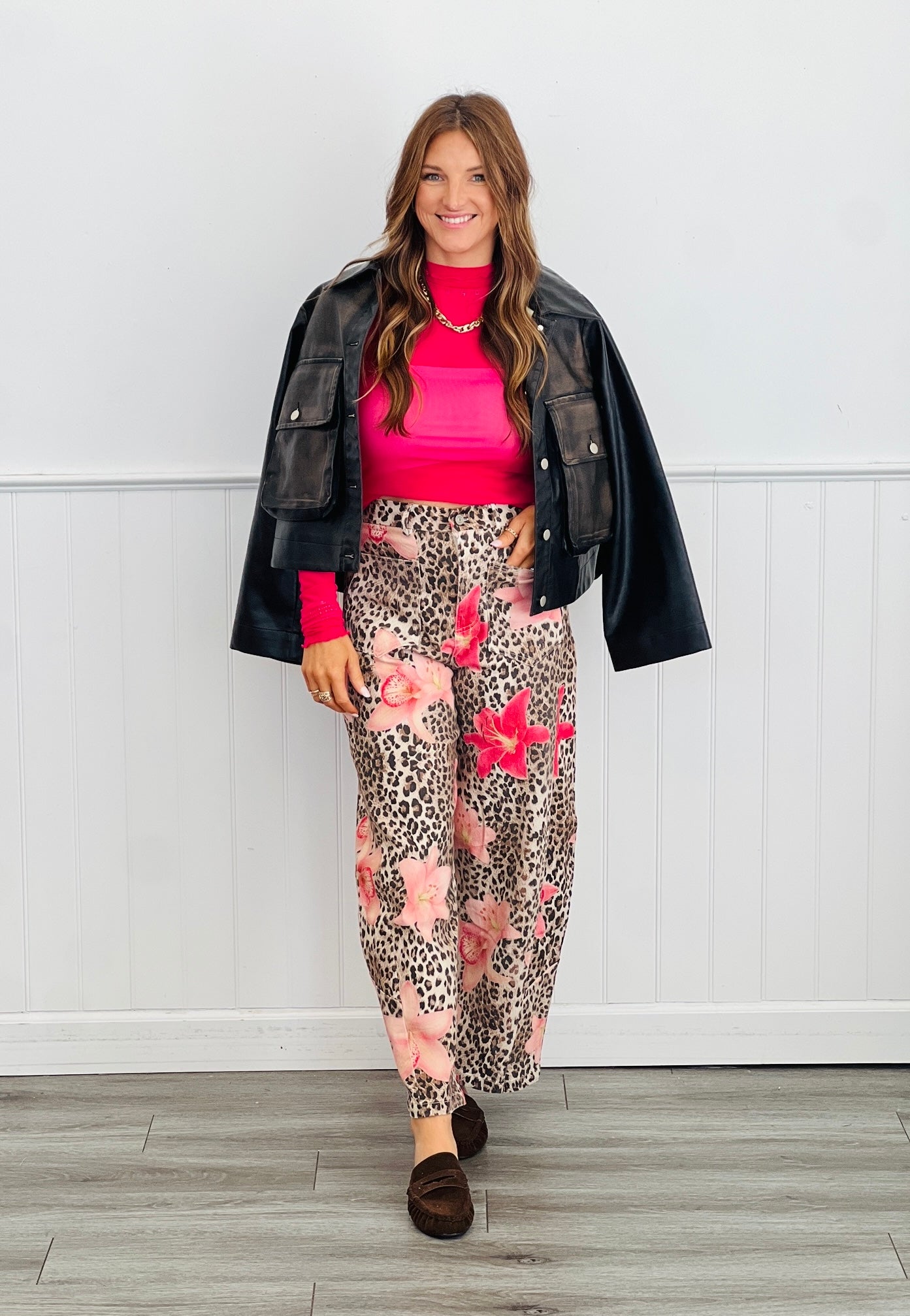 Solid Magenta Mesh Top (Reg. and Plus)