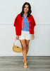 Blue/Red Striped Air Flow Basic Top (Reg.)