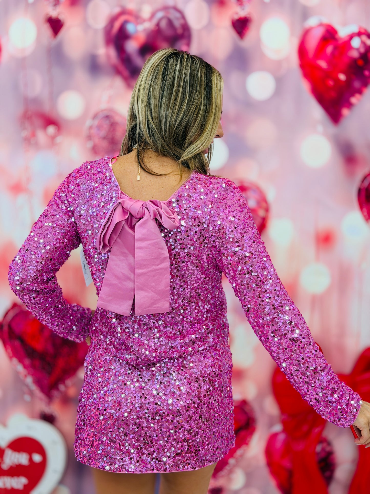 Hot Pink Sequin Mini Skirt (Reg.)