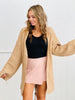 POL Latte Textured Wrap Sweater Cardigan (Reg.)