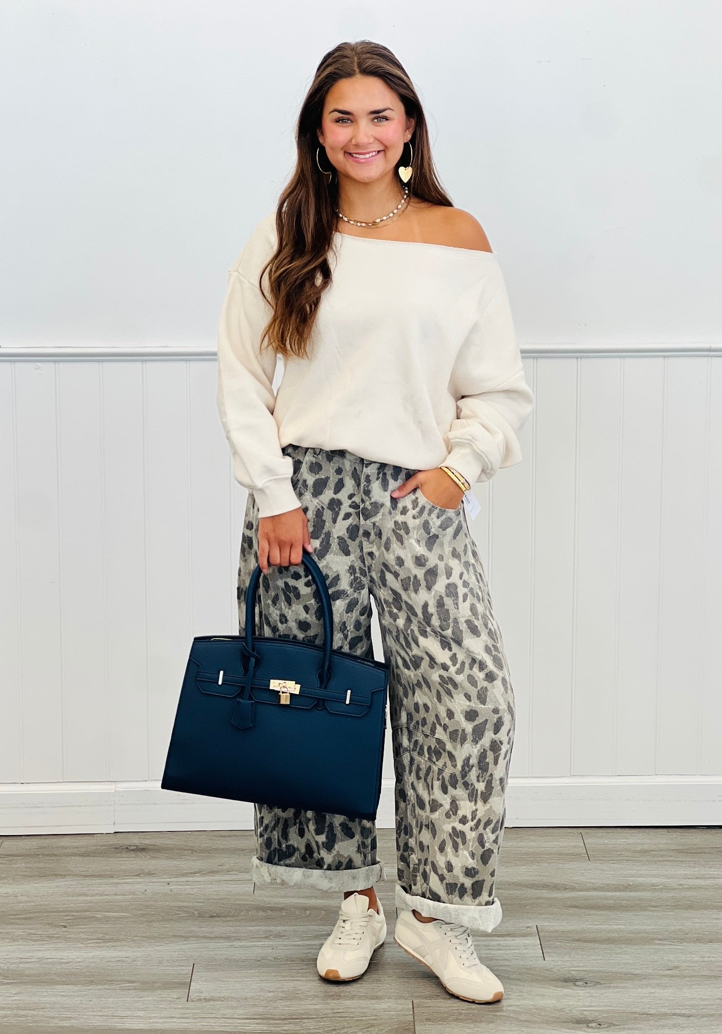 Leopard Wide Leg Pants (Reg. and Plus)