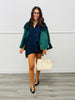 Hunter/Navy Reversible Crop Trench Jacket (Reg & Plus)