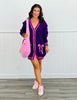 Purple Ribbons And Bows Cardigan (Reg. and Plus)