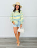 Gigi Light Yellow Striped Cardigan (Reg.)