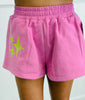 Queen Of Sparkles Purple & Pink Colorblock Logo Shorts (Reg. and Plus)
