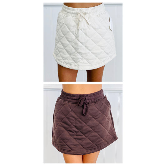Quilted Mini Skort (Reg.)-2 Colors
