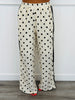 Ivory Polka Dot Side Striped Jacket & Pants Set (One Size)