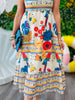 Vibrant Parrots In Paradise Midi Dress (Reg & Plus)