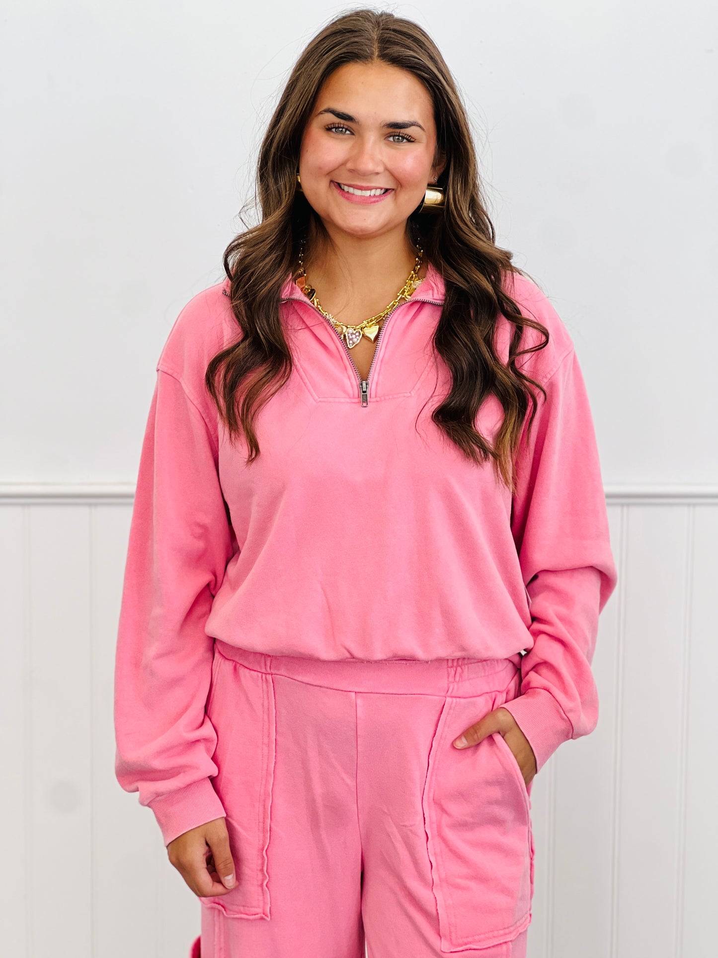 Essential Half Zip Sweatshirt (Reg.)- 3 Colors