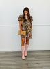 Brown Floral Puff Sleeve Mini Dress (Reg.)