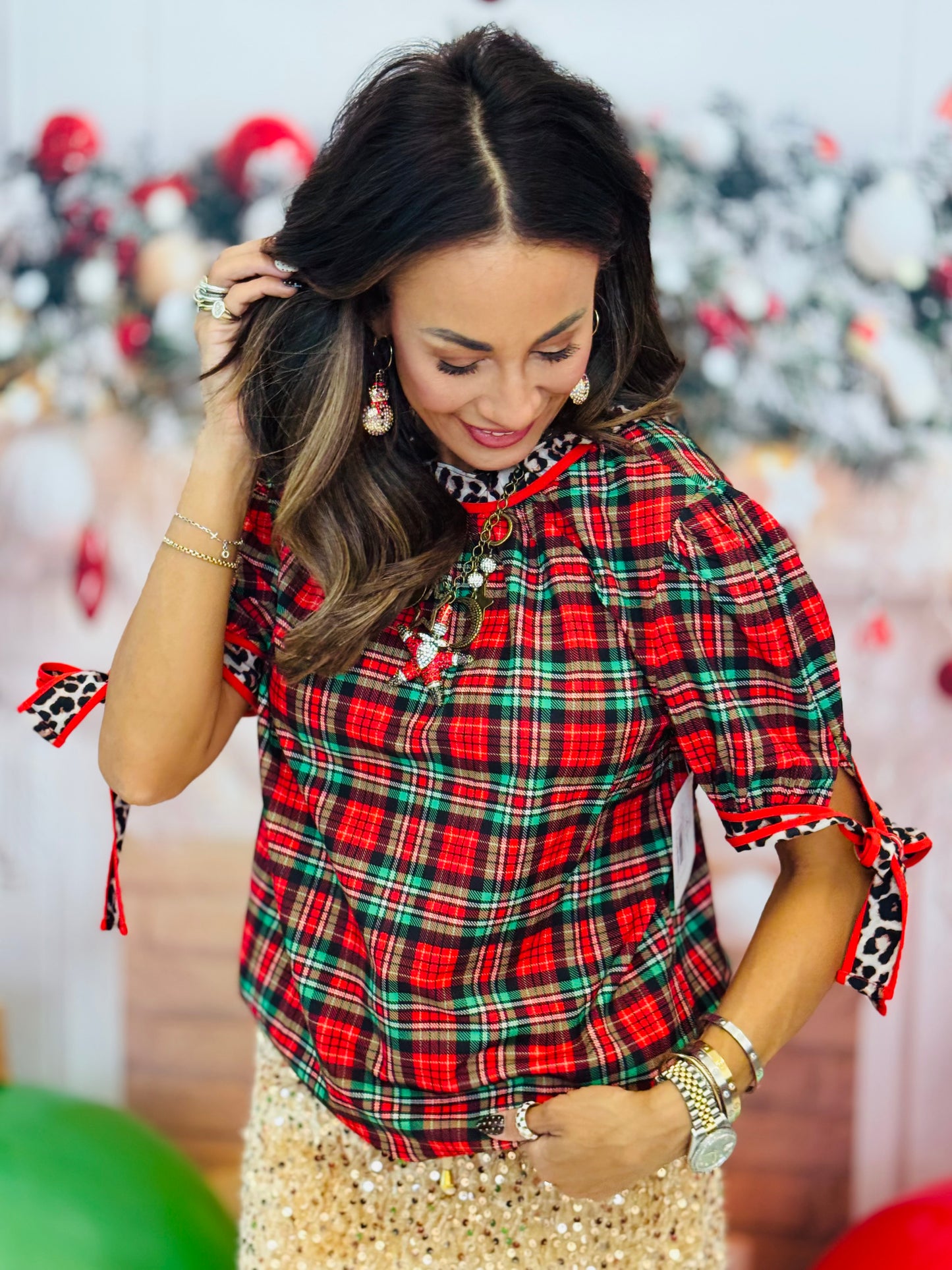 Lana Top- Plaid & Prowl (Reg. and Plus)