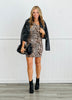 Brown Leopard Print One Shoulder Mini Dress (Reg.)