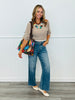 Taupe/White Tee Tank Twofer Layered Top (Reg.)