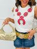 Queen Of Sparkles White & Pink Necklace Tank (Reg. and Plus)
