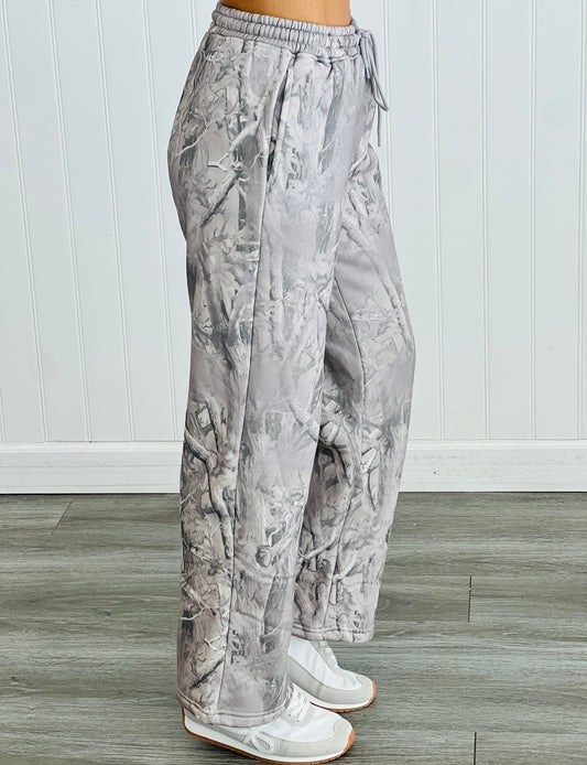 Grey Camo Mid Rise Sweatpants (Reg.)