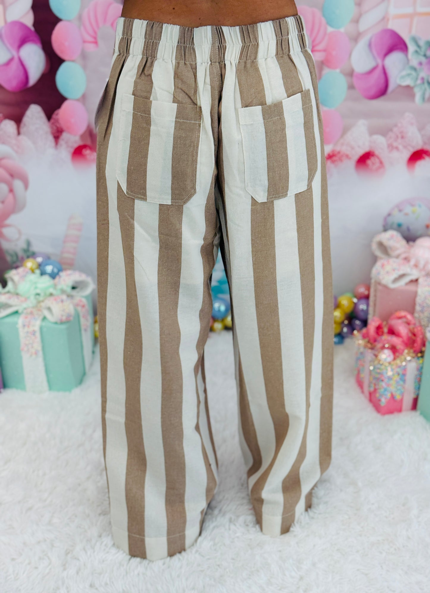 Bold Striped Wide Leg Pants (Reg.) - 2 Colors