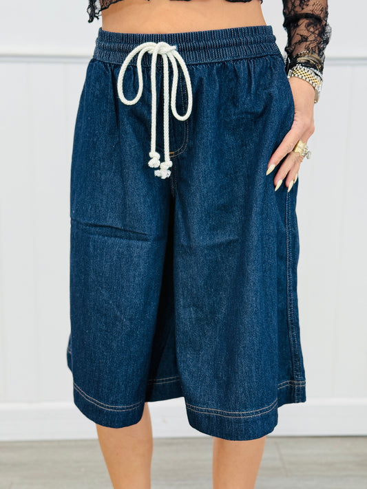 Risen Dark Effortless Everyday Culotte Shorts (Reg.)