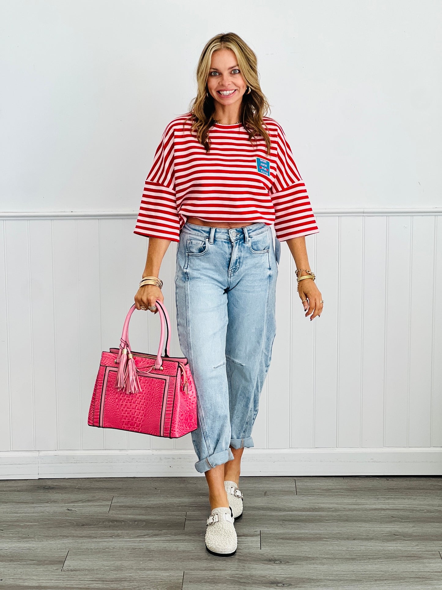More Amor Por Favor Striped Top (One Size)