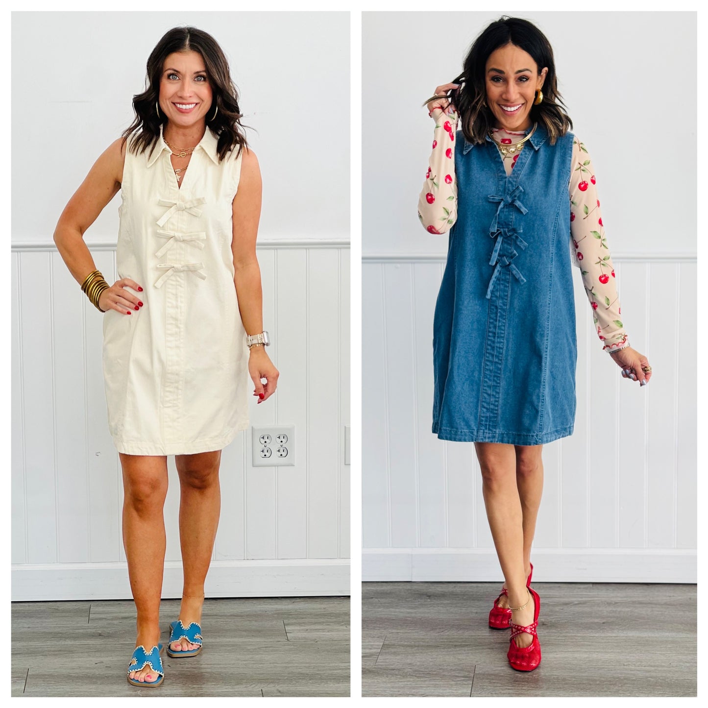 Denim Mini Sleeveless Dress (Reg.)- 2 Colors