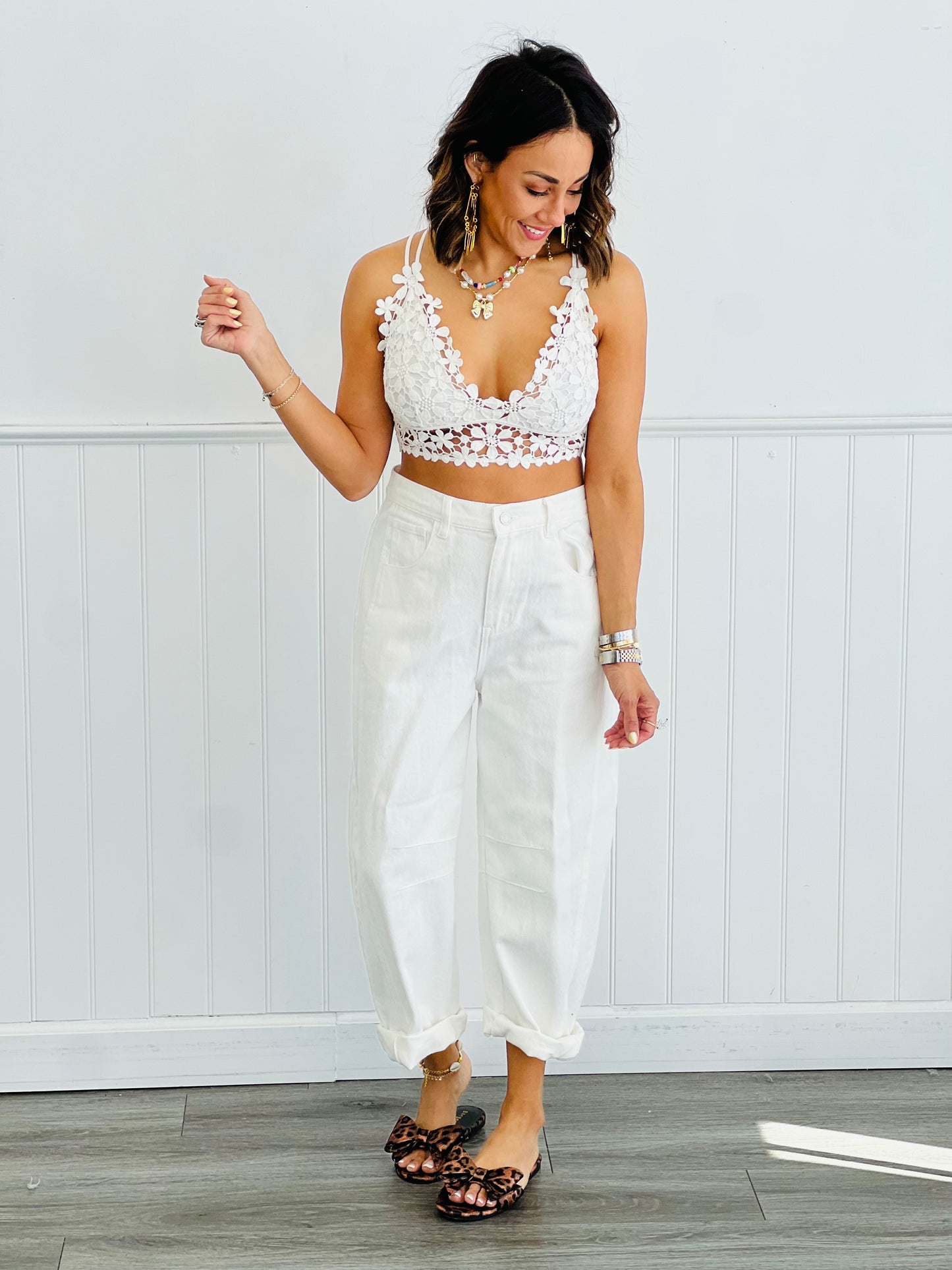 Crochet Daisy Longline Bralette (Reg)- 3 Colors