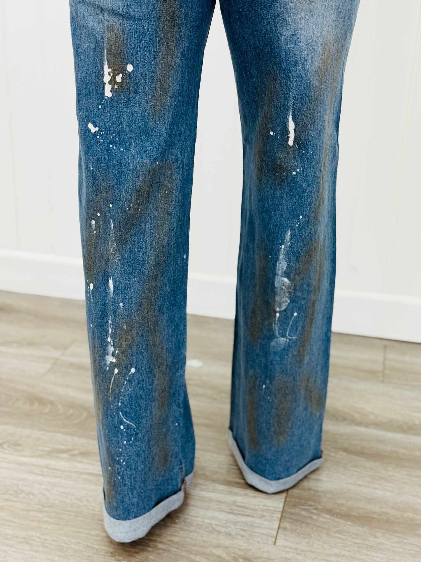 Denim Rhinestone Studded Pants (Reg.)