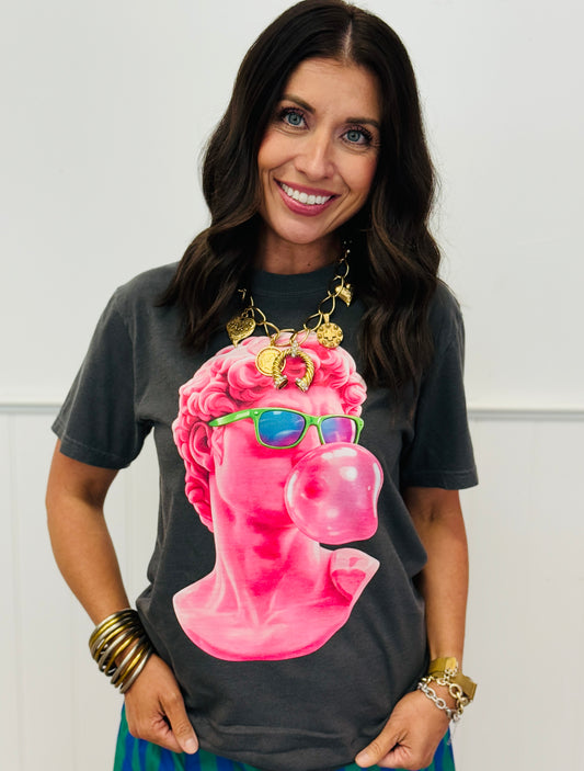 Bubblegum David Graphic Tee (Reg. and Plus)
