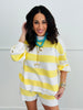 Yellow/White Striped Sweater & Shorts Set (Reg.)