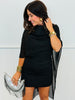 Black Beauty Open Back Scarf Mini Dress (Reg.)