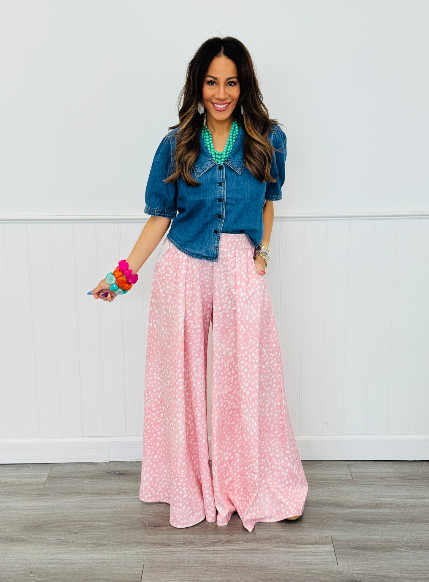 Risen Medium Denim Button Up Top (Reg.)