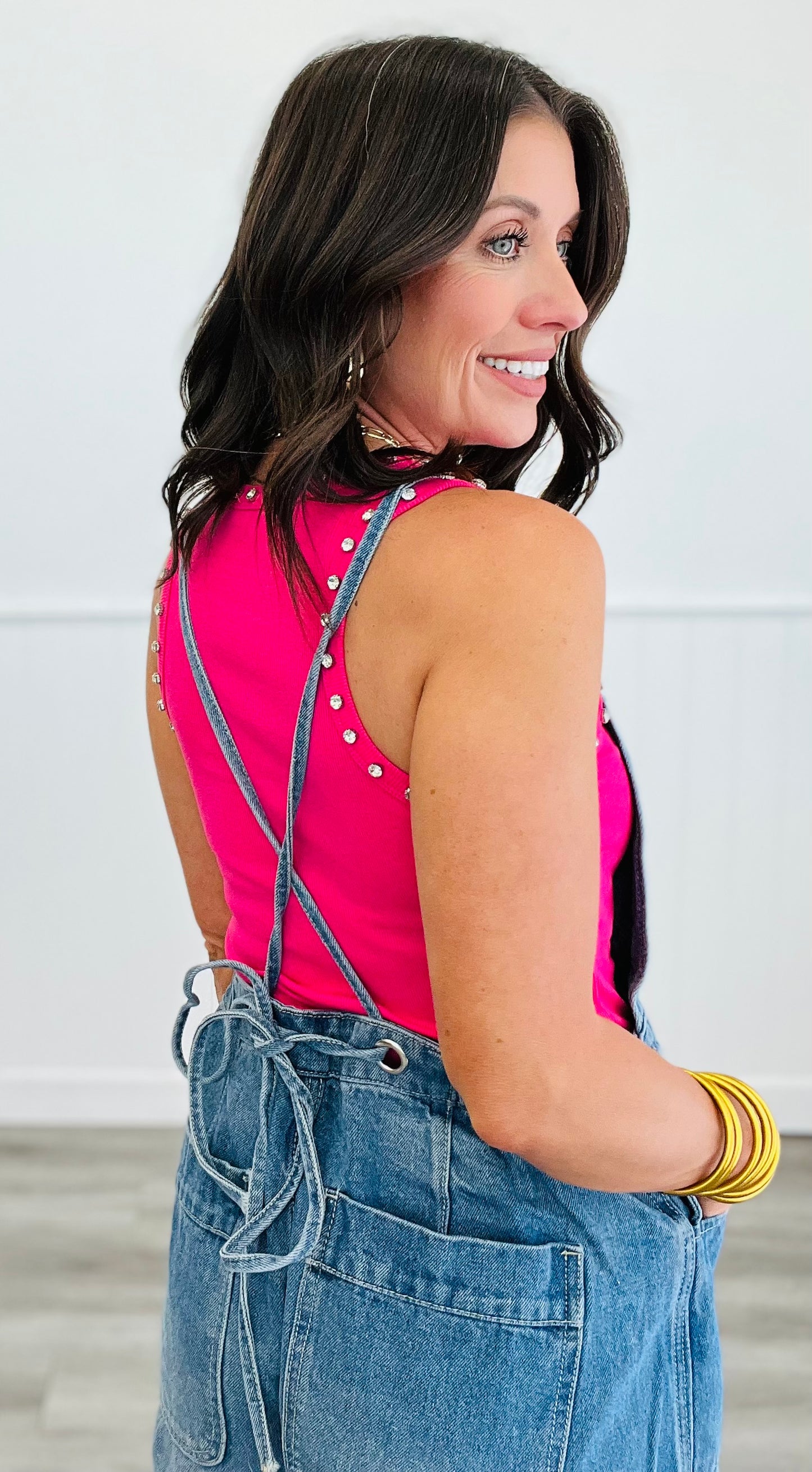 Oli & Hali Denim Tie Back Overall Jumpsuit (Reg.)